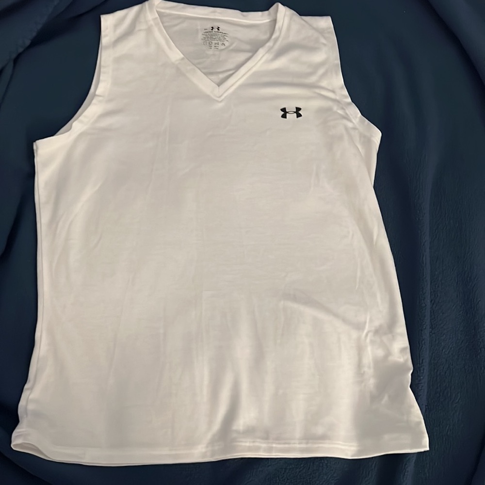 Under armor women white top